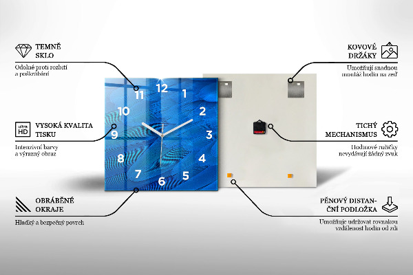 Reloj de pared cuadrado Ilustración vectorial de un ciervo