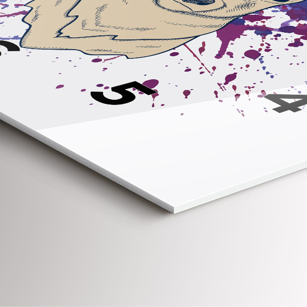 Reloj de pared cuadrado Ilustración vectorial de un ciervo