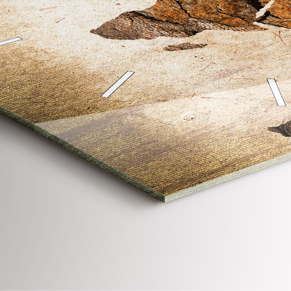 Reloj cuadrado Mapamundi vintage