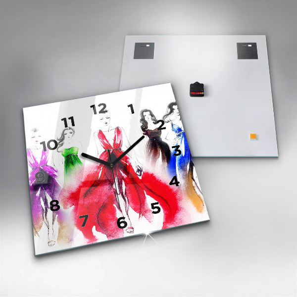 Reloj cuadrado Mujeres con vestidos de colores