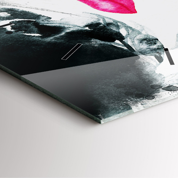 Reloj de pared cuadrado Retrato de mujer con labios rojos