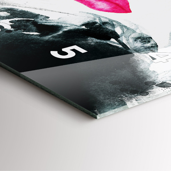 Reloj de pared cuadrado Retrato de mujer con labios rojos