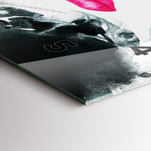 Reloj de pared cuadrado Retrato de mujer con labios rojos