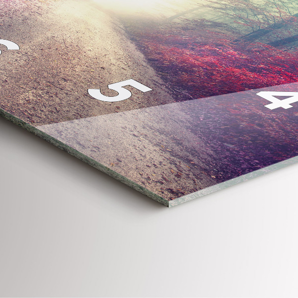 Reloj de pared cuadrado Carretera otoñal Bosque Niebla