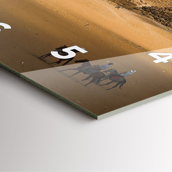 Reloj cuadrado Pirámides y puesta de sol