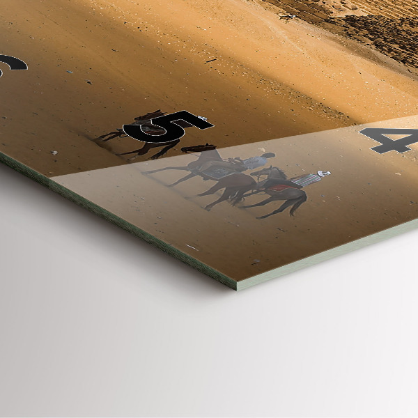 Reloj cuadrado Pirámides y puesta de sol