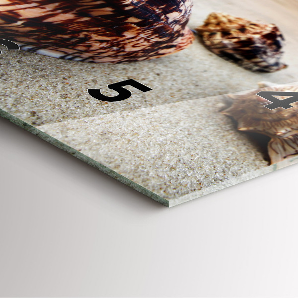 Reloj cuadrado Concha en la playa