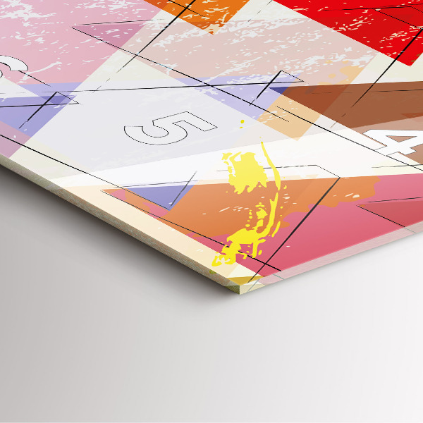 Reloj de pared cuadrado Triángulos patrón geométrico