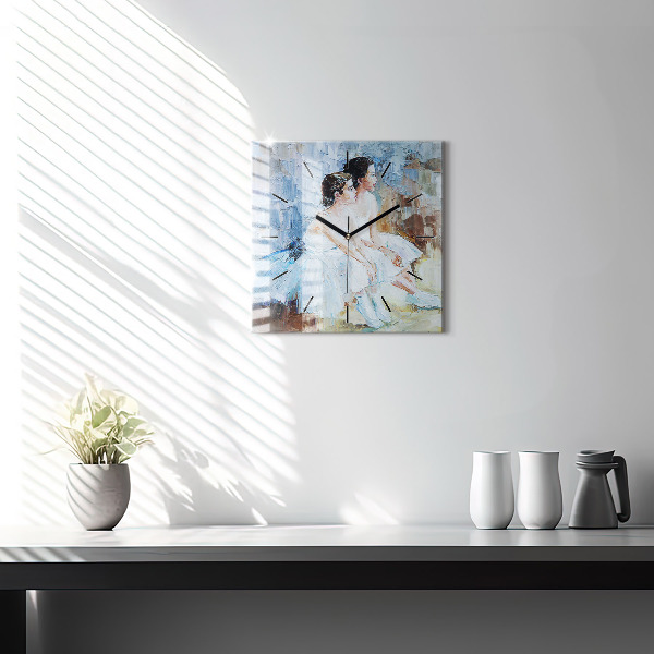 Reloj de pared cuadrado Jóvenes bailarinas