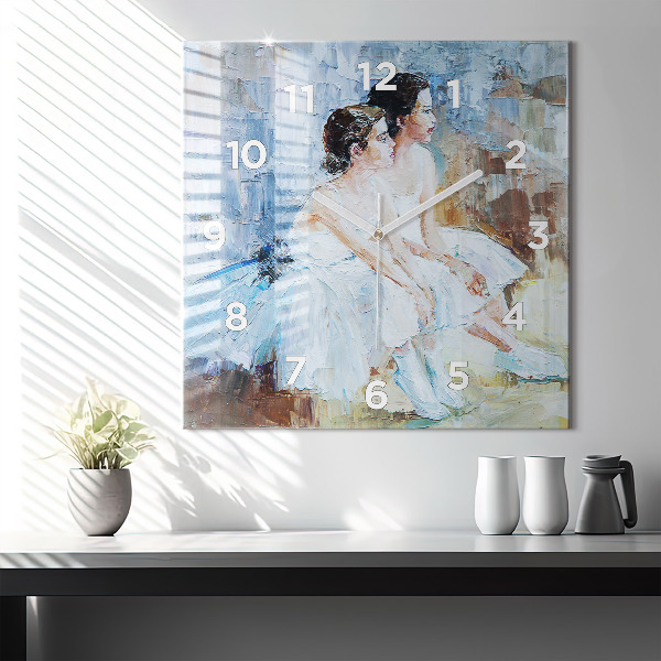Reloj de pared cuadrado Jóvenes bailarinas