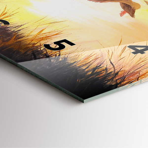 Reloj de pared cuadrado Grullas al atardecer