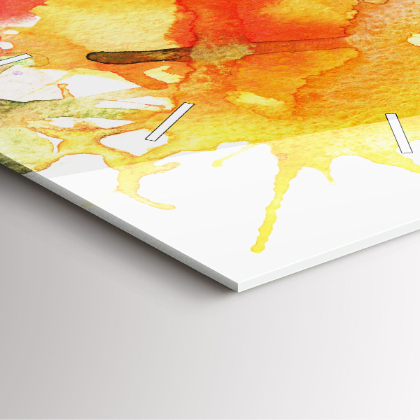 Reloj de pared cuadrado Retrato colorido de una mujer