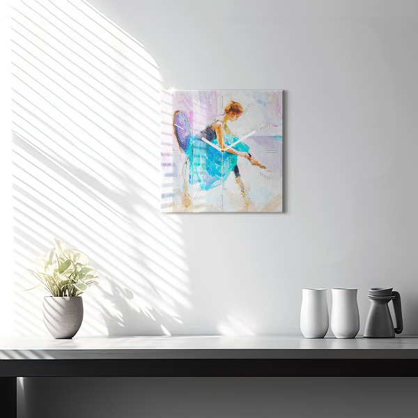 Reloj cuadrado Preparación de una bailarina