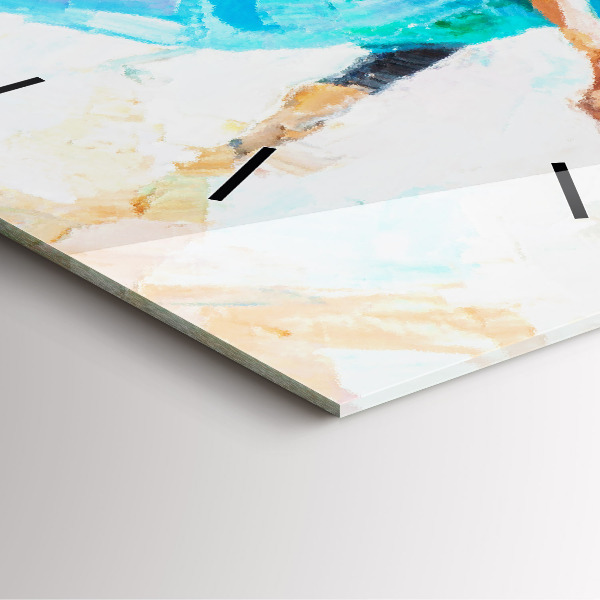 Reloj cuadrado Preparación de una bailarina