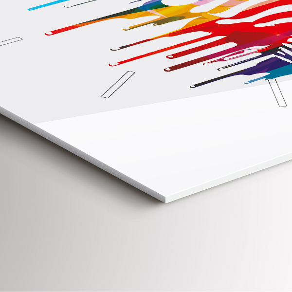 Reloj de pared cuadrado Cebra de colores