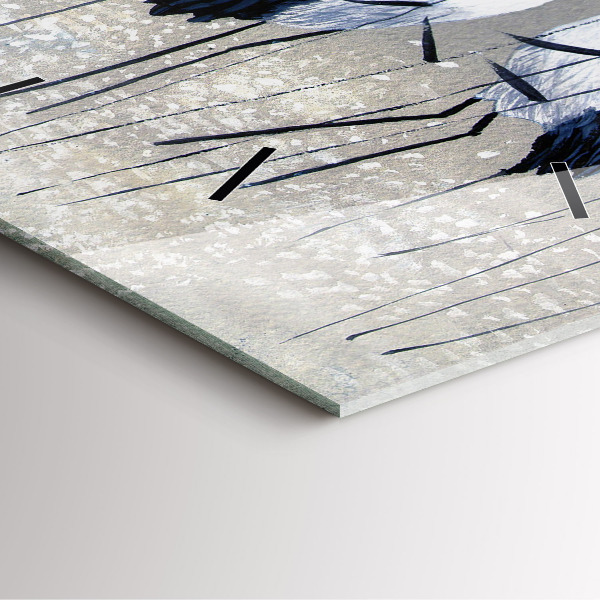 Reloj cuadrado Grullas en los juncos