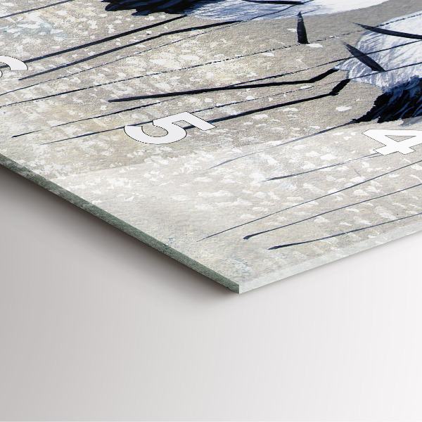 Reloj cuadrado Grullas en los juncos