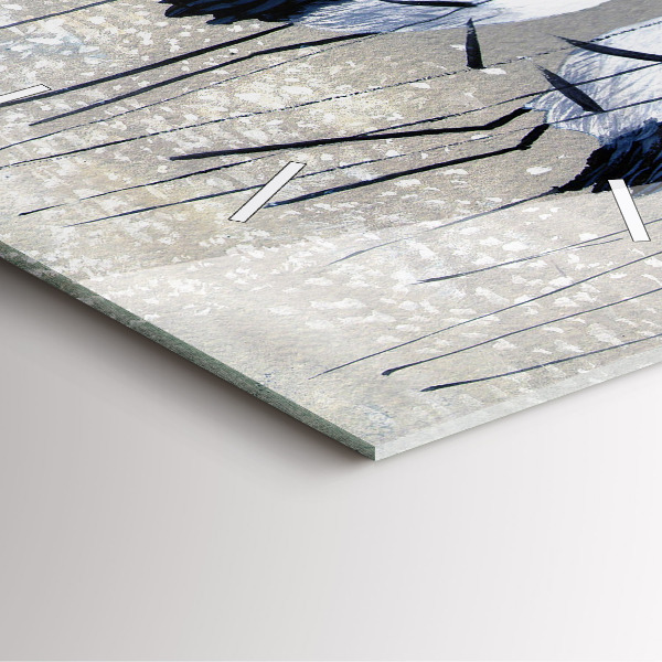 Reloj cuadrado Grullas en los juncos