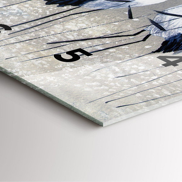 Reloj cuadrado Grullas en los juncos