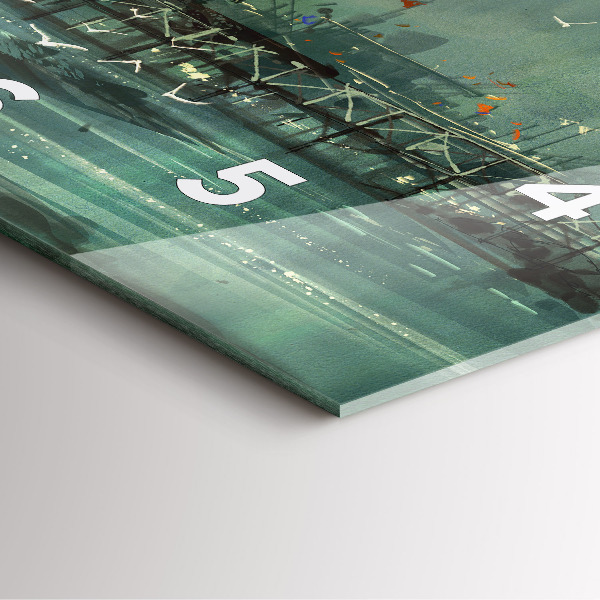 Reloj de pared cuadrado Pueblo pesquero