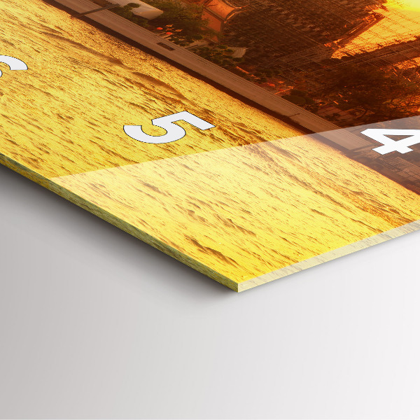 Reloj de pared cuadrado Wat arun Bangkok Tailandia