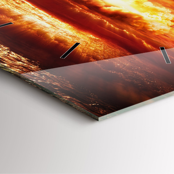 Reloj de pared cuadrado Explosión de una bomba atómica