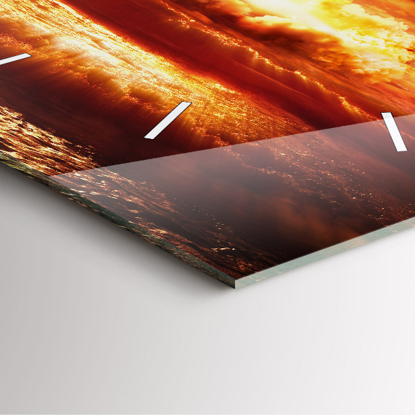 Reloj de pared cuadrado Explosión de una bomba atómica