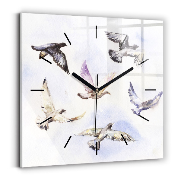 Reloj de pared cuadrado Pájaros volando