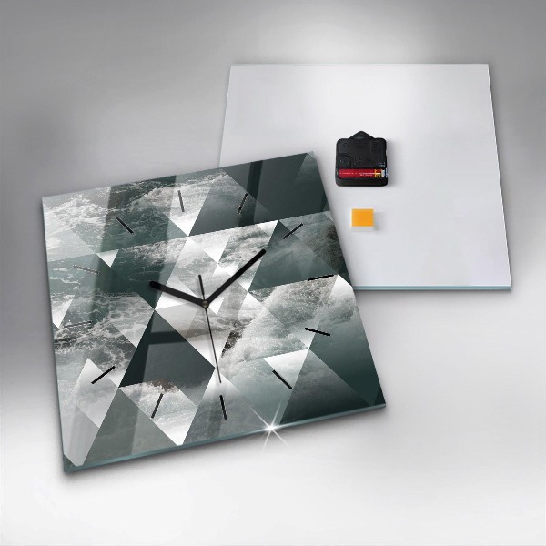 Reloj cuadrado Olas marinas abstracto
