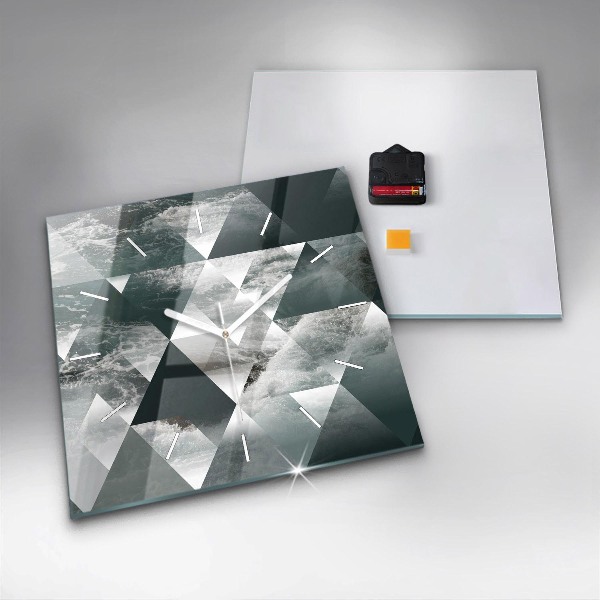 Reloj cuadrado Olas marinas abstracto