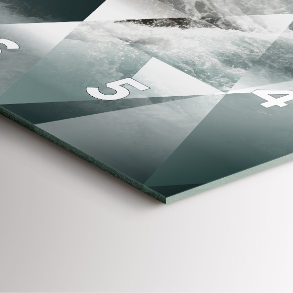 Reloj cuadrado Olas marinas abstracto