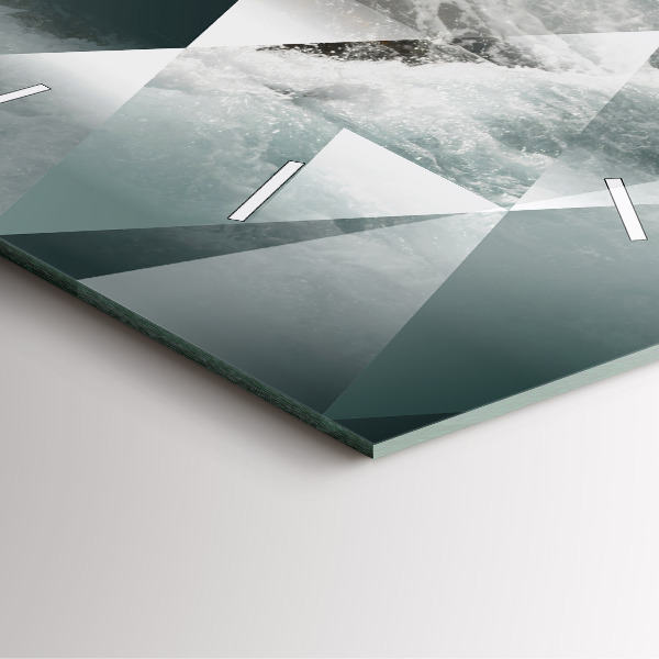 Reloj cuadrado Olas marinas abstracto