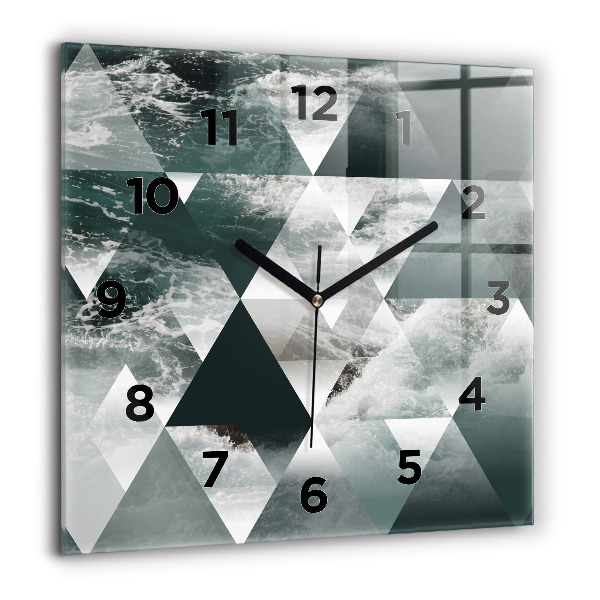 Reloj cuadrado Olas marinas abstracto