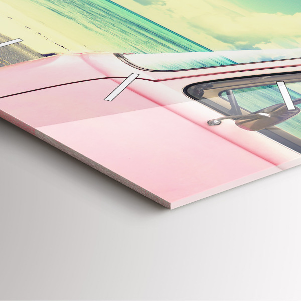 Reloj cuadrado Coche con tabla de surf