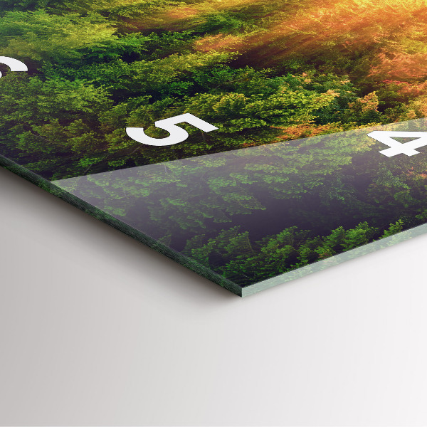 Reloj cuadrado Puesta de sol sobre las colinas