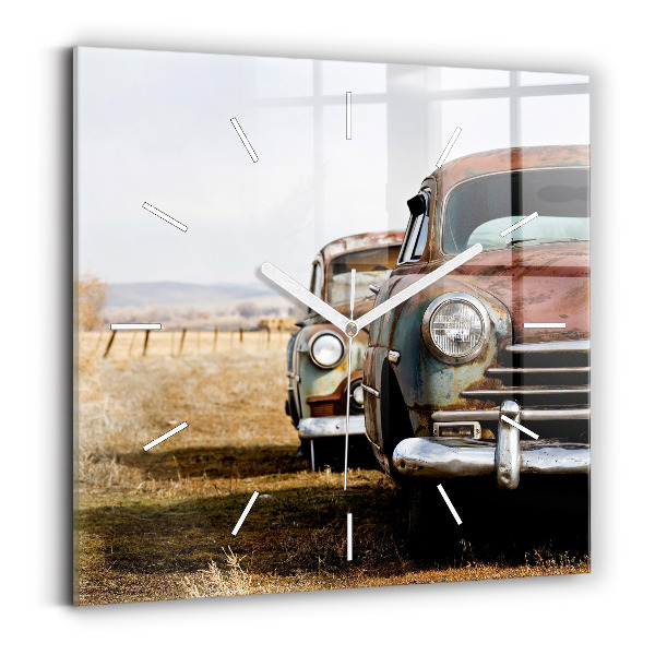 Reloj de pared cuadrado Coches antiguos