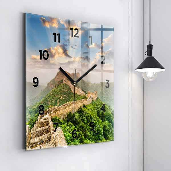 Reloj de pared cuadrado Gran Muralla China
