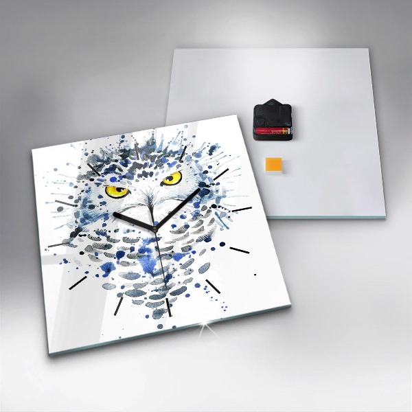 Reloj de pared cuadrado Mirada de búho
