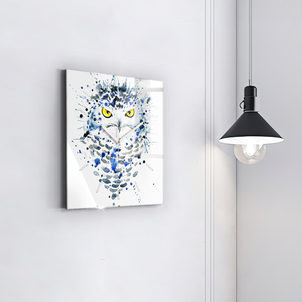 Reloj de pared cuadrado Mirada de búho