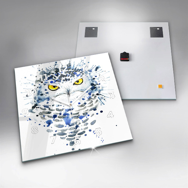 Reloj de pared cuadrado Mirada de búho