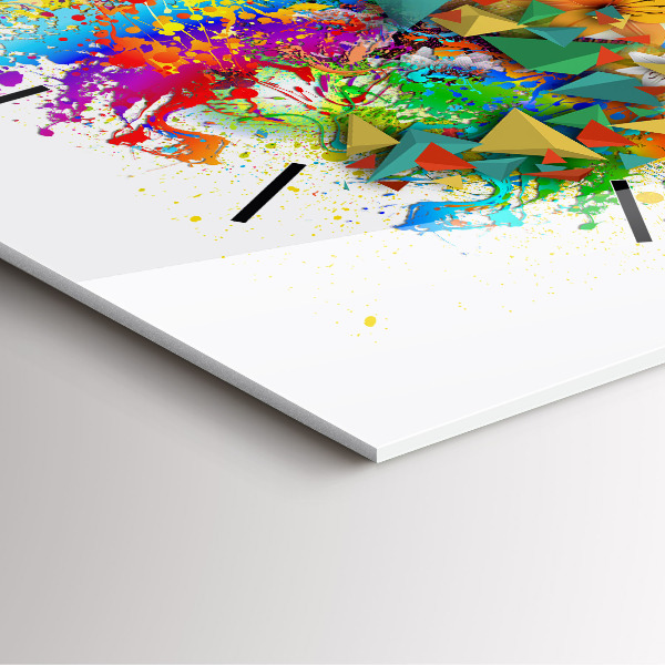 Reloj de pared cuadrado Armonía floral con mariposas