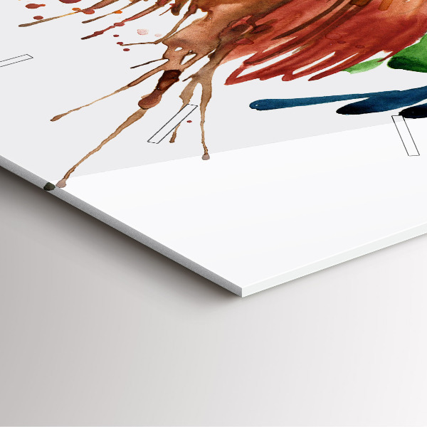 Reloj cuadrado Gallo colorido