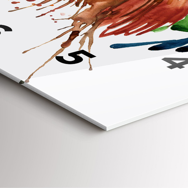 Reloj cuadrado Gallo colorido