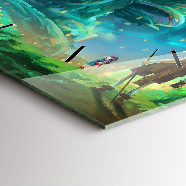 Reloj cuadrado Niños en un bosque de cuento