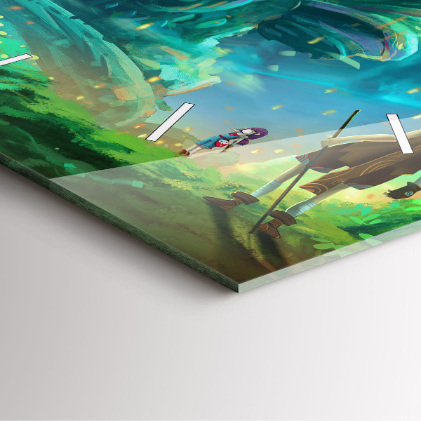 Reloj cuadrado Niños en un bosque de cuento