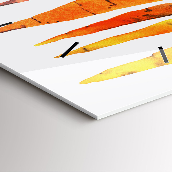 Reloj cuadrado Ilustración de zanahorias