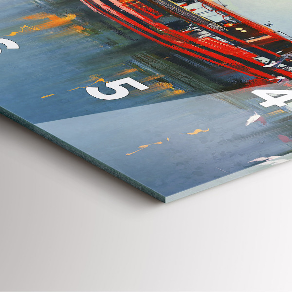 Reloj cuadrado Barco de pesca en el puerto