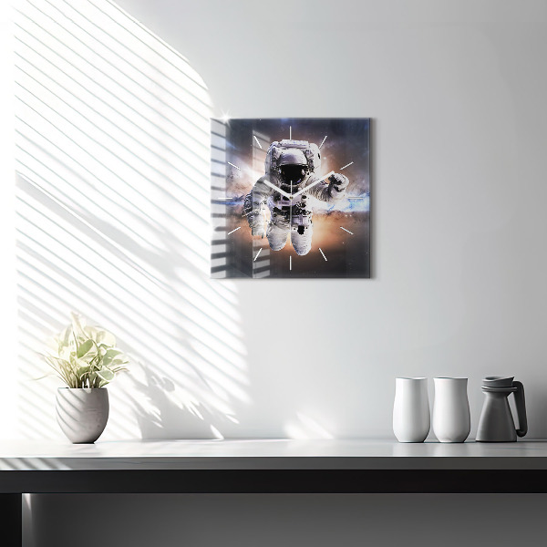 Reloj cuadrado Astronauta en el espacio