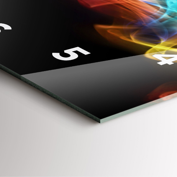 Reloj de pared cuadrado Líneas abstractas de colores