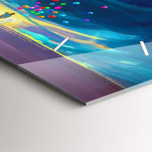 Reloj cuadrado Niño y globos